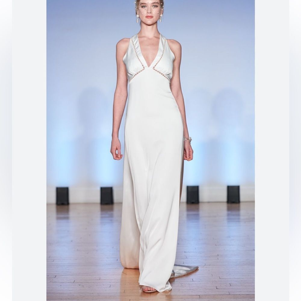Sachin & Babi Astor Ivory Pearl Embellished Formal Gown| Size 10